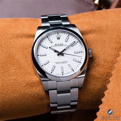 rolex oyster perpetual 39 white for sale|39 mm rolex.